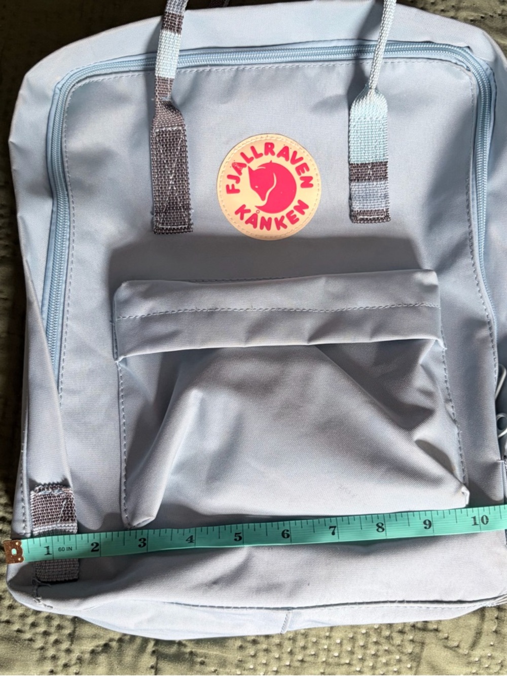 Fjallraven Kanken Classic Backpack Blue Striped Straps School Bag Daypack - Picture 8 of 8